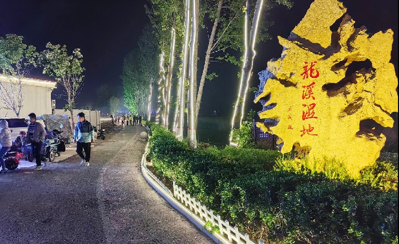 山东潍坊昌邑市田园灯光点亮和美乡村“夜经济”